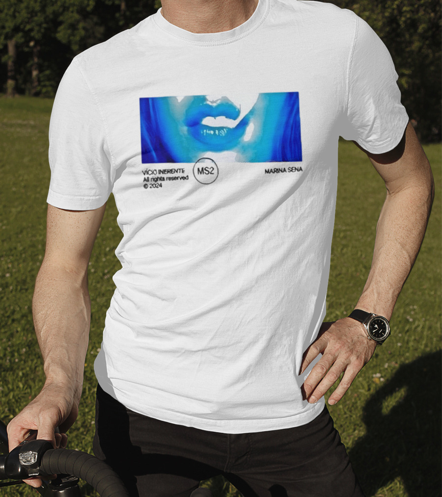 Marina Sena Vicio Inerente Ms2 Blue Lips T-Shirt
