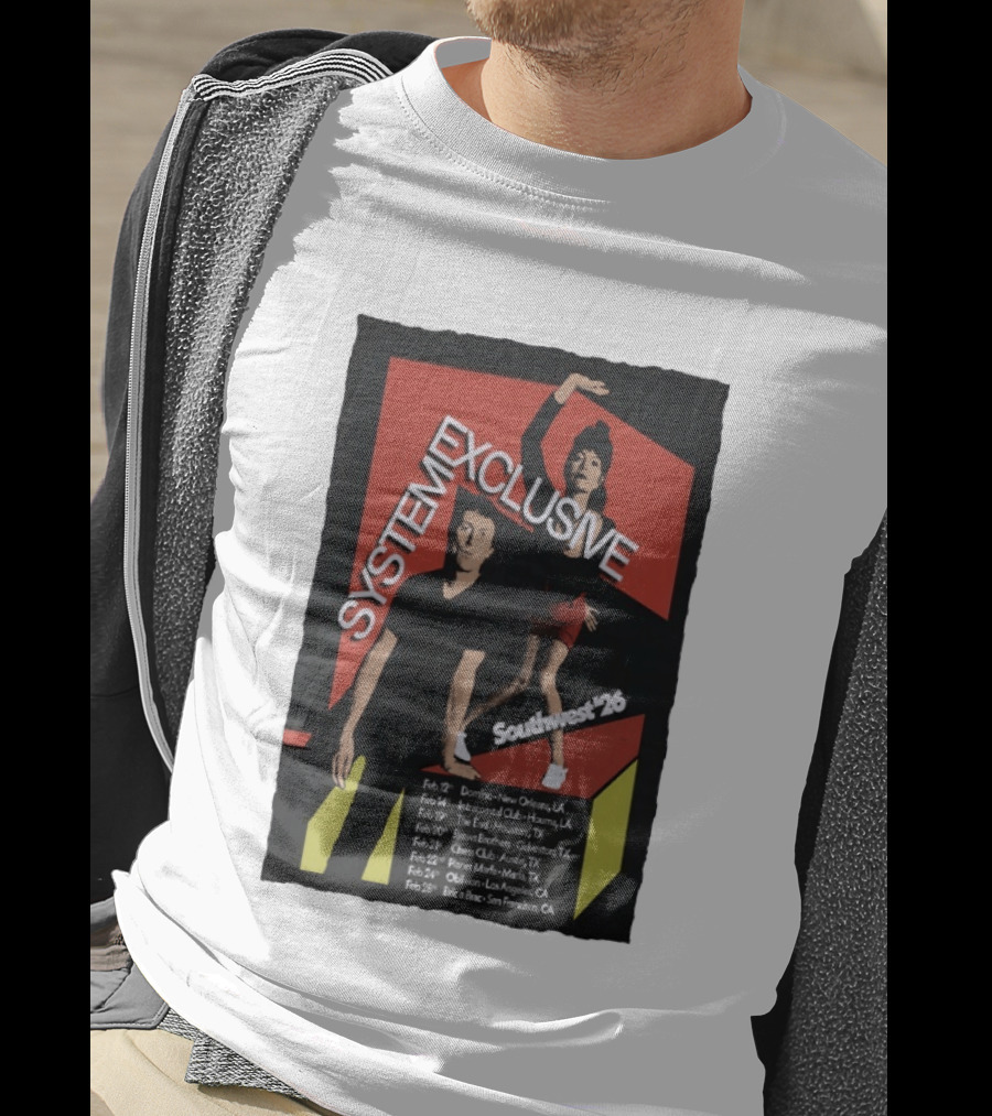 System Exclusive Southwest '26 Domino New Orleans Houston Austin Tour Dates T-Shirt