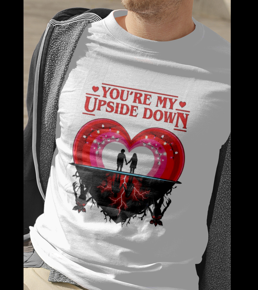 You're My Upside Down Heart Silhouette Couples Romance T-Shirt