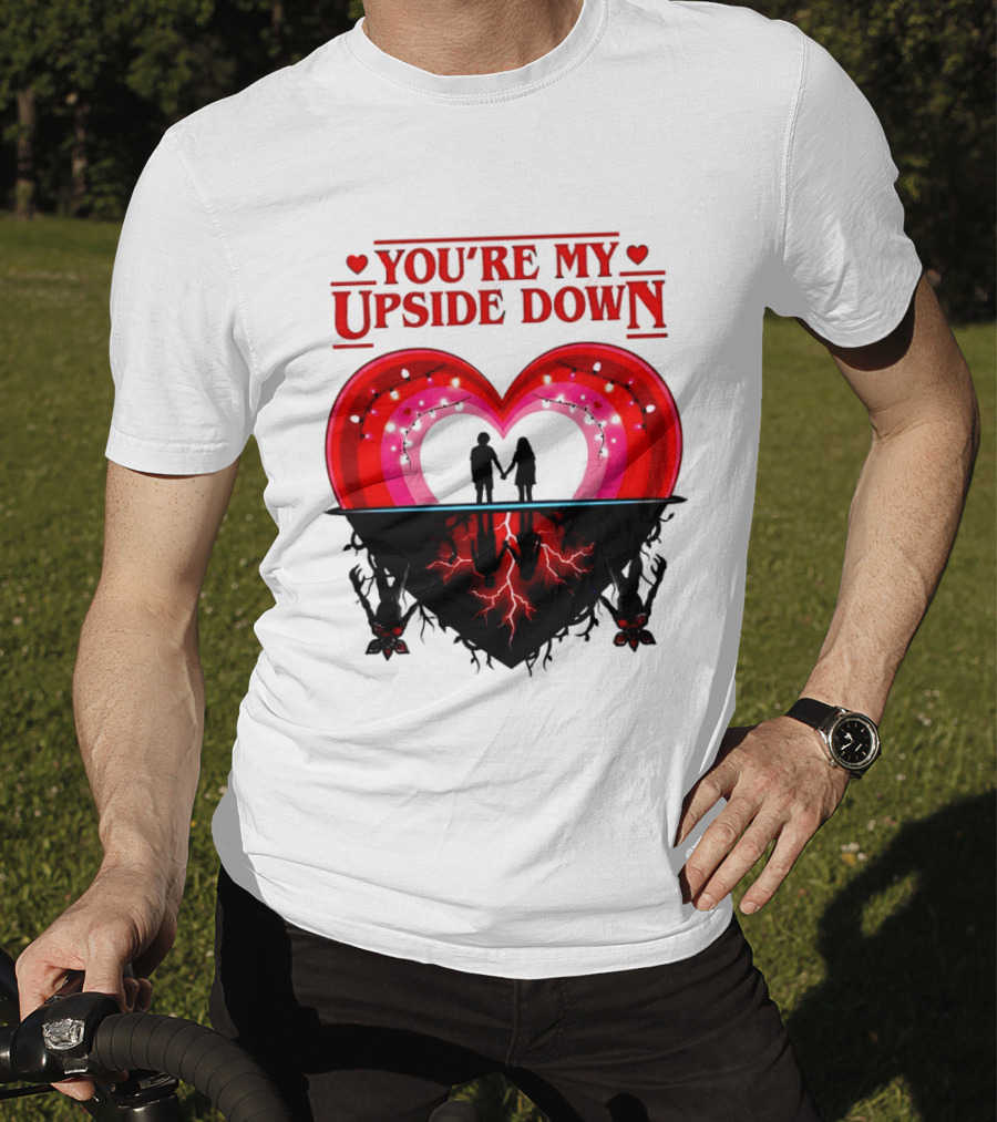 You're My Upside Down Heart Silhouette Couples Romance T-Shirt