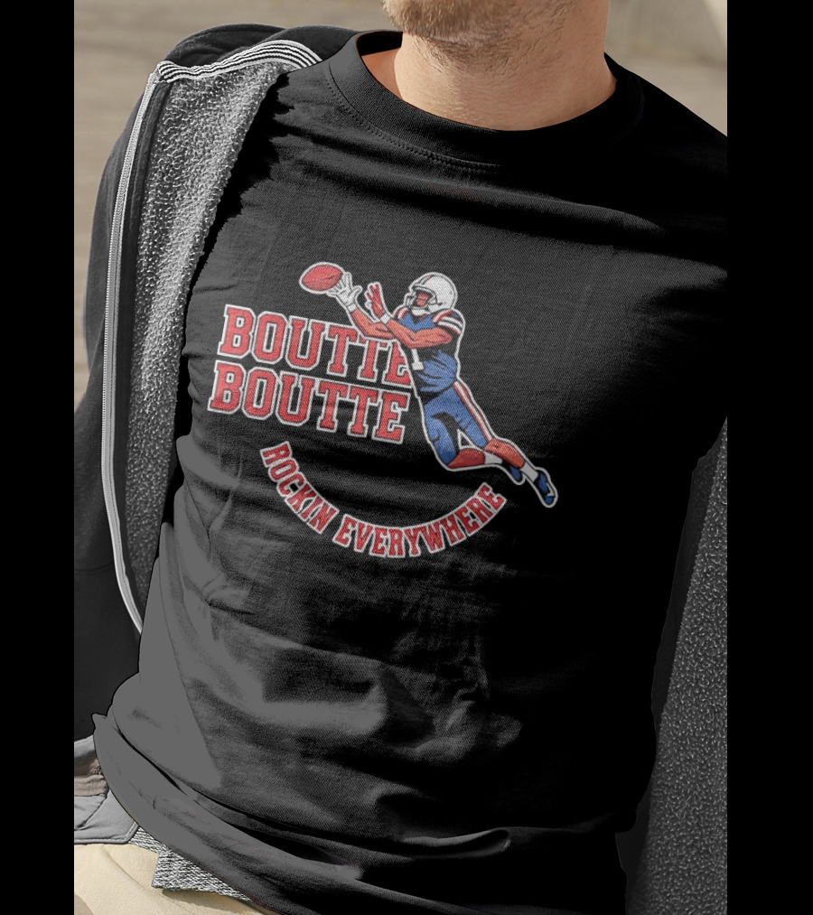 Boutte Boutte Rockin Everywhere Kayshon Boutte New England Patriots Football T-Shirt