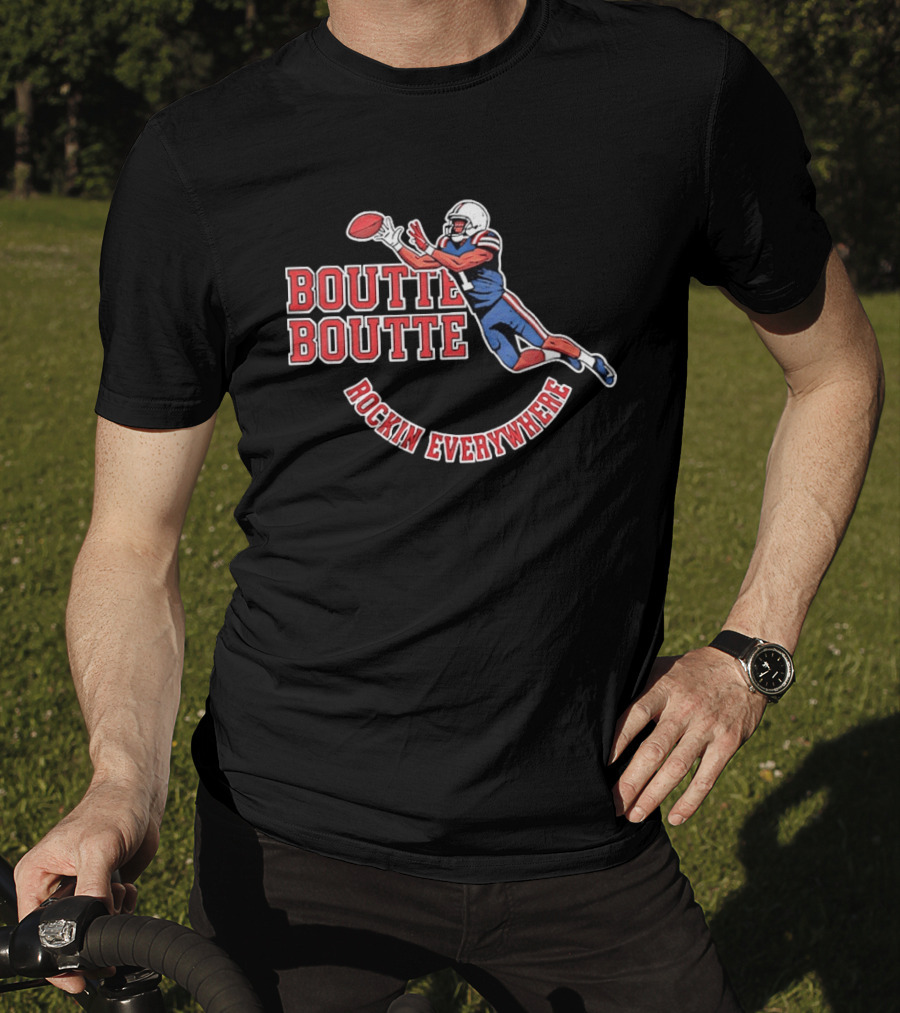Boutte Boutte Rockin Everywhere Kayshon Boutte New England Patriots Football T-Shirt