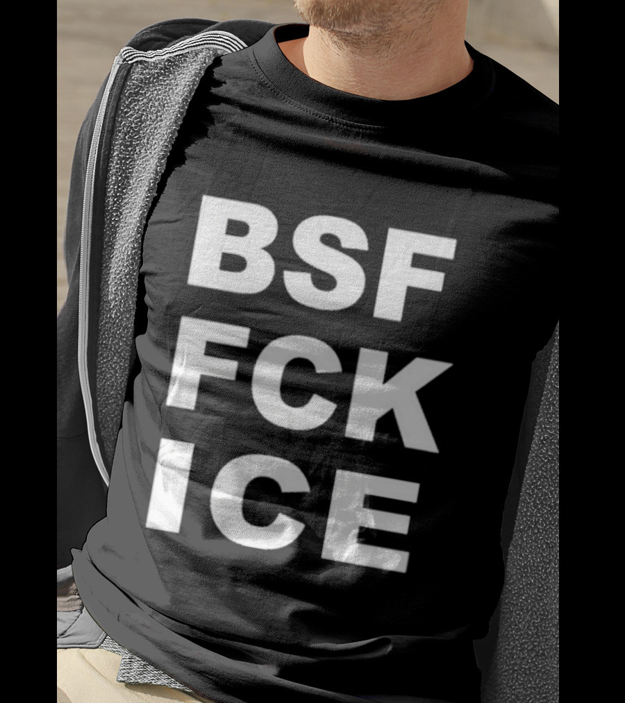 BSF FCK ICE Bold Text Message T-Shirt
