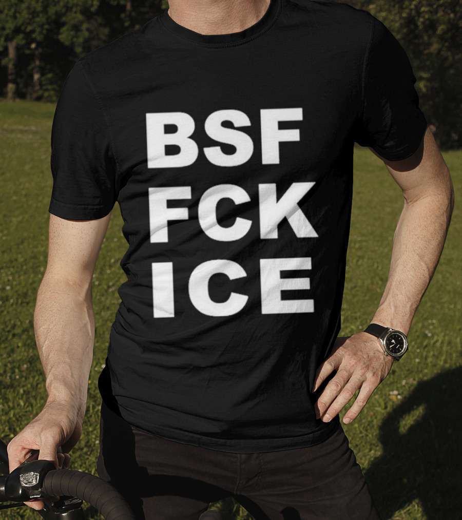 BSF FCK ICE Bold Text Message T-Shirt