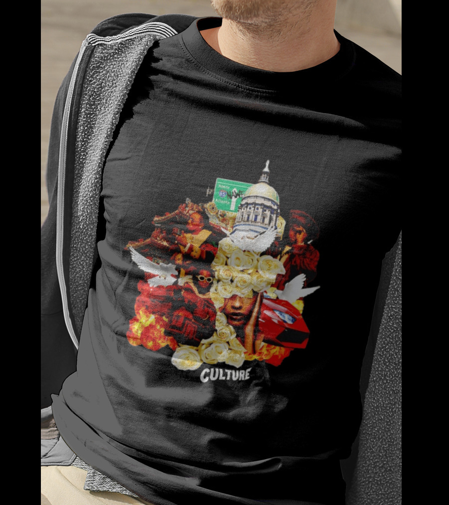 Culture Band Roses Album Iconic Atlanta North 85 Collage T-Shirt