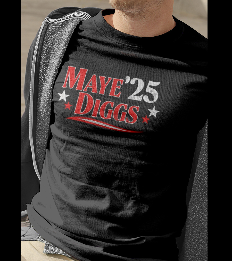 Maye Diggs '25 New England Patriots Stars Stripes T-Shirt