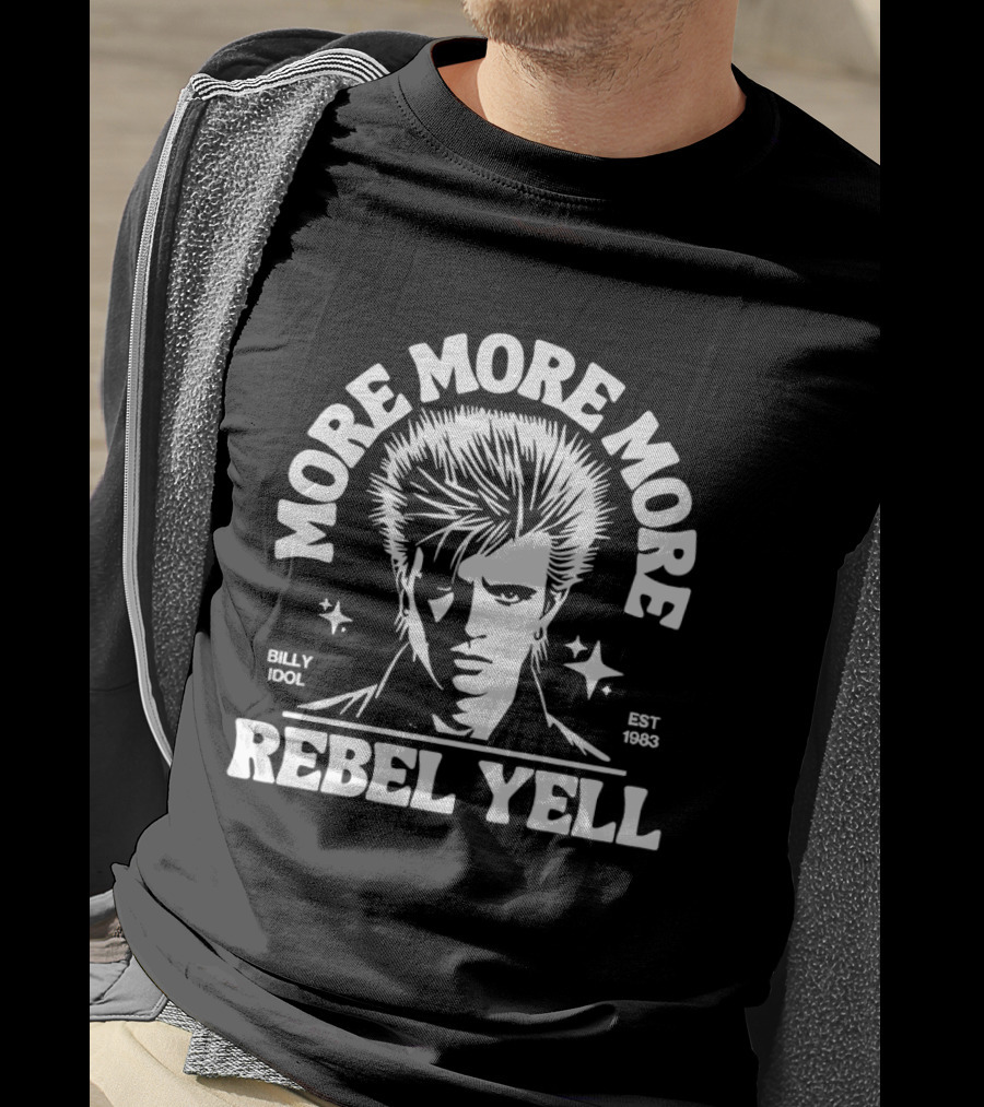 More More More Rebel Yell Billy Idol Est 1983 Retro Music T-Shirt