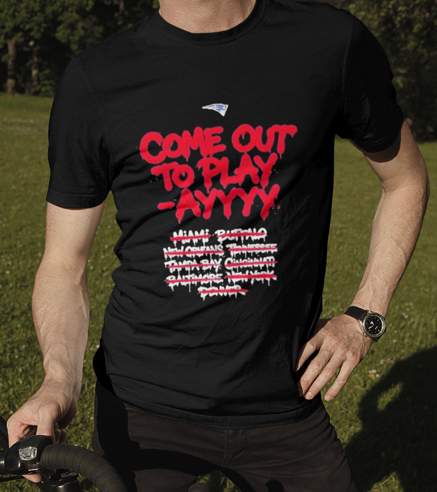 New England Patriots Come Out To Play Ayyy SB LX T-Shirt
