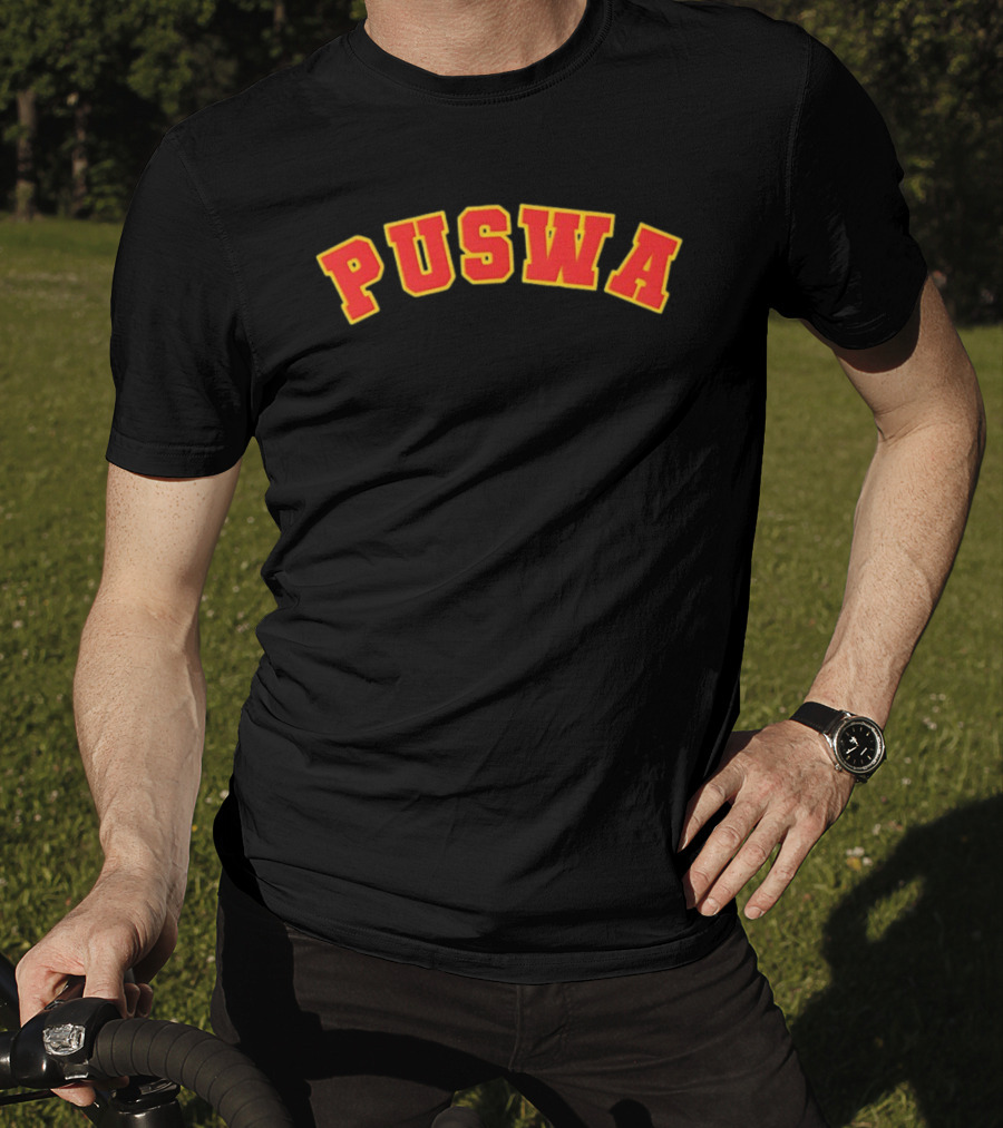 Tell Me Lies PUSWA Sports Varsity Style Bold Font T-Shirt
