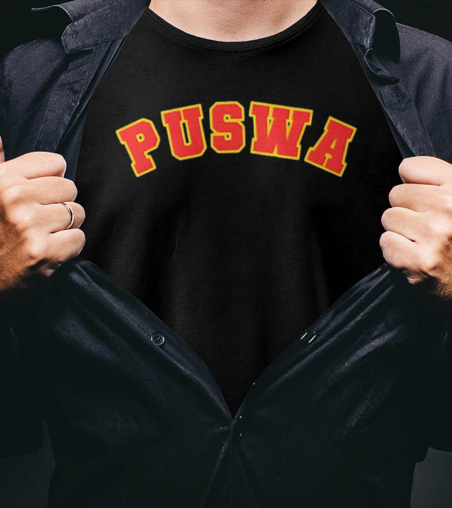 Tell Me Lies PUSWA Sports Varsity Style Bold Font T-Shirt
