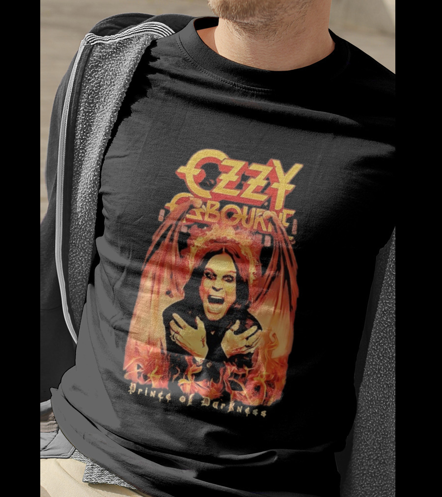 Ozzy Osbourne Flames Prince Of Darkness Fiery Wings T-Shirt
