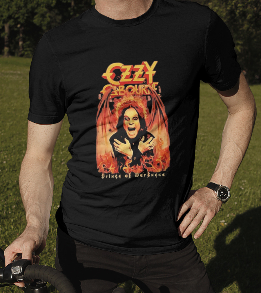 Ozzy Osbourne Flames Prince Of Darkness Fiery Wings T-Shirt