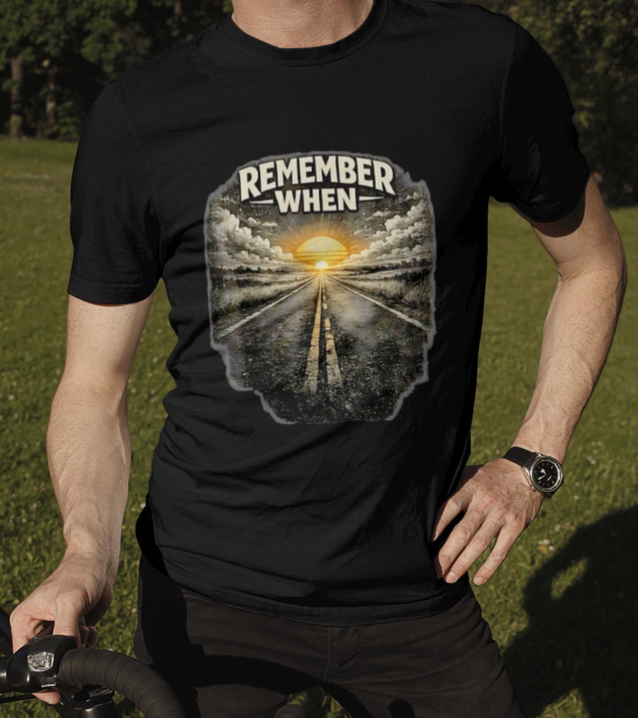 Remember When Sunset Old Soul Nostalgia Vintage Road Trip Retro Aesthetic T-Shirt