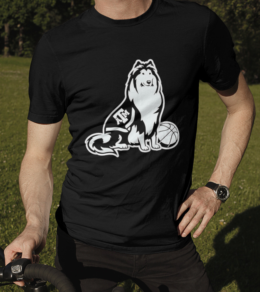 Texas A&M Reveille Basketball Mascot Aggies T-Shirt
