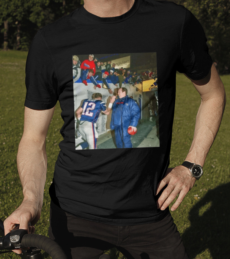 Tom Brady Bill Belichick High Five NFL Patriots 2001 2026 Fan Celebration T-Shirt