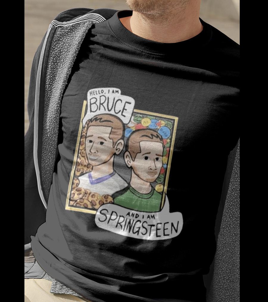 Bruce And Springsteen Hello I Am Tom Grossi T-Shirt