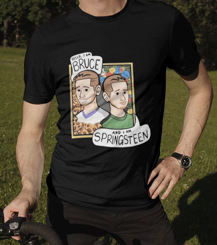 Bruce And Springsteen Hello I Am Tom Grossi T-Shirt