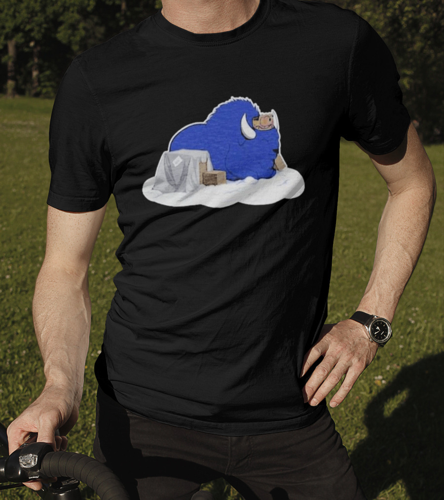 Tom Grossi Frederick The Bison Cozy Snow Scene T-Shirt