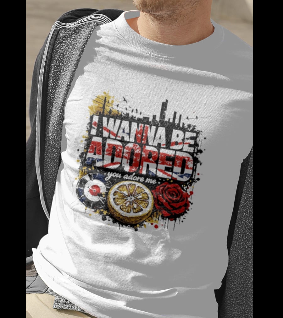 I Wanna Be Adored You Adore Me Urban Rose Lemon Skyline T-Shirt