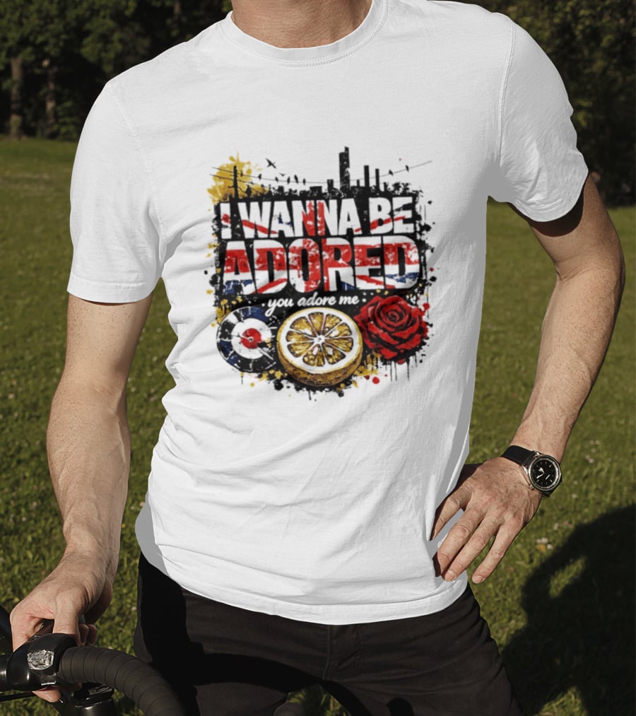I Wanna Be Adored You Adore Me Urban Rose Lemon Skyline T-Shirt