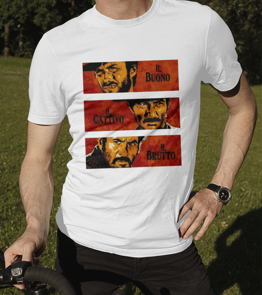 IL Buono IL Brutto IL Cattivo Spaghetti Western Iconic Characters T-Shirt