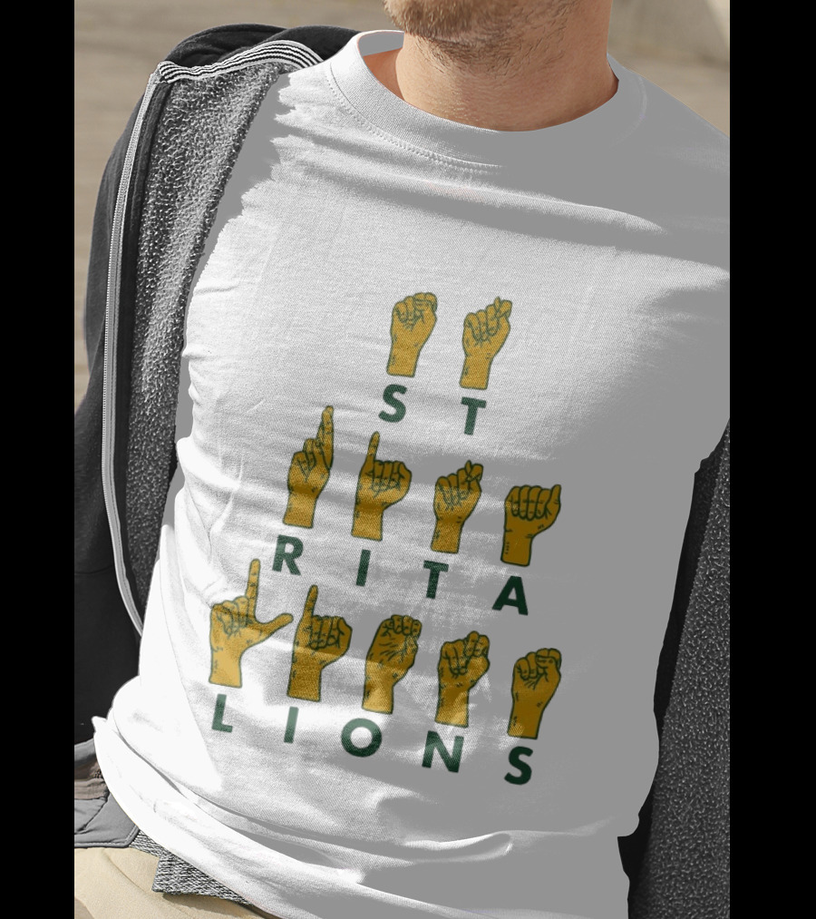 St Rita Lions American Sign Language Team Spirit T-Shirt