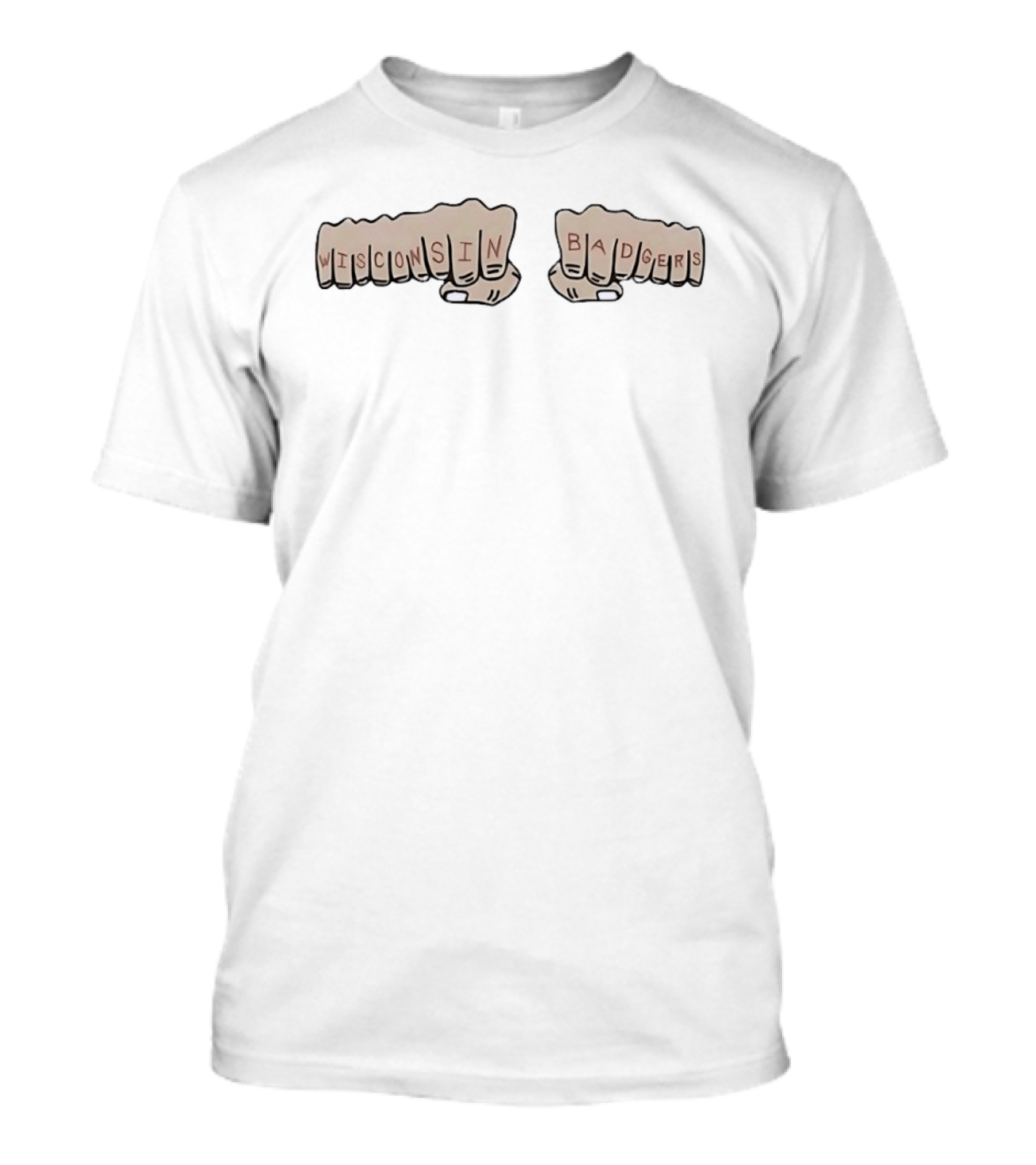 Wisconsin Badgers Knuckle Football Iconography T-Shirt