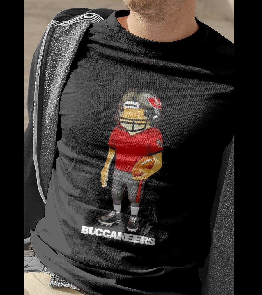 Bad Bunny X Tampa Bay Buccaneers Football Character With Helmet And Jersey T-Shirt