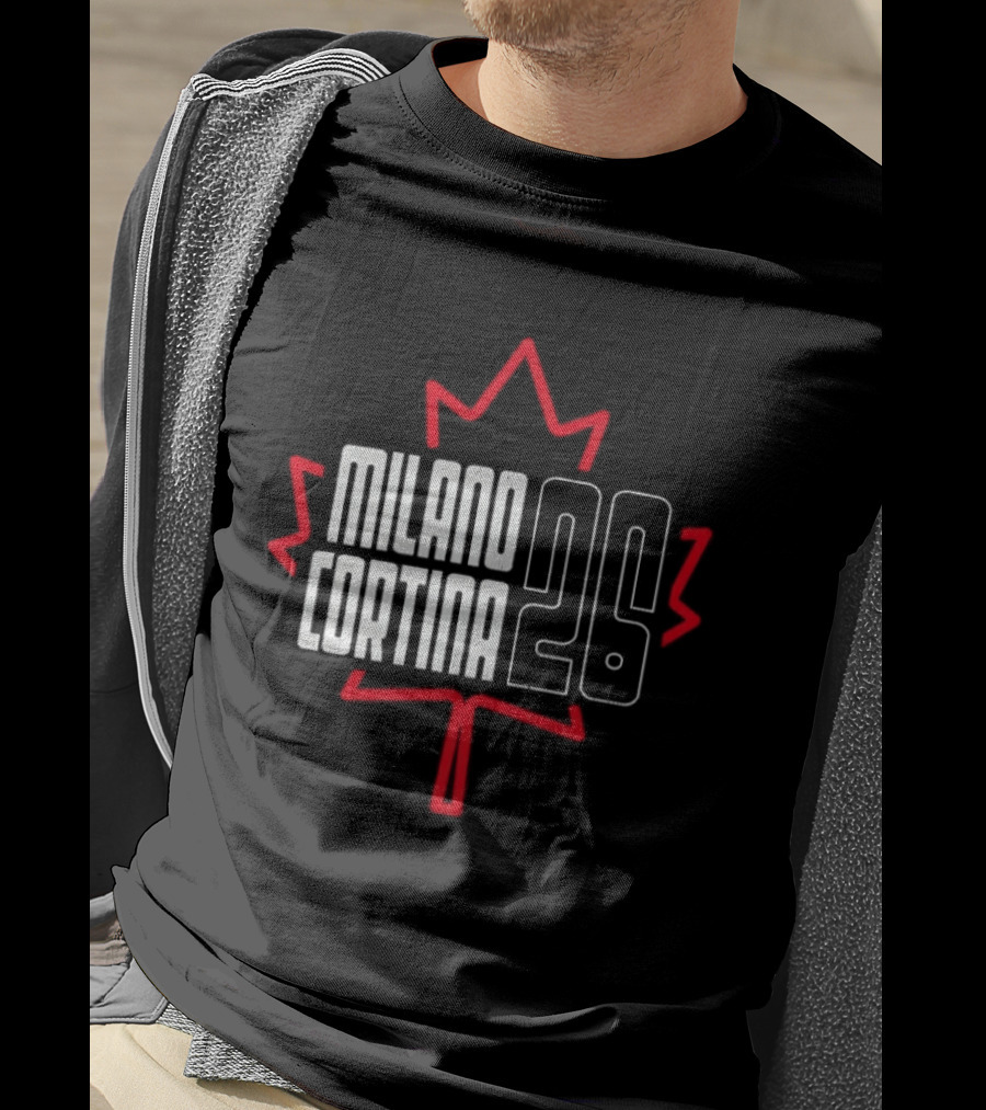 Canada Maple Leaf Milano Cortina 26 Hockey Concept T-Shirt
