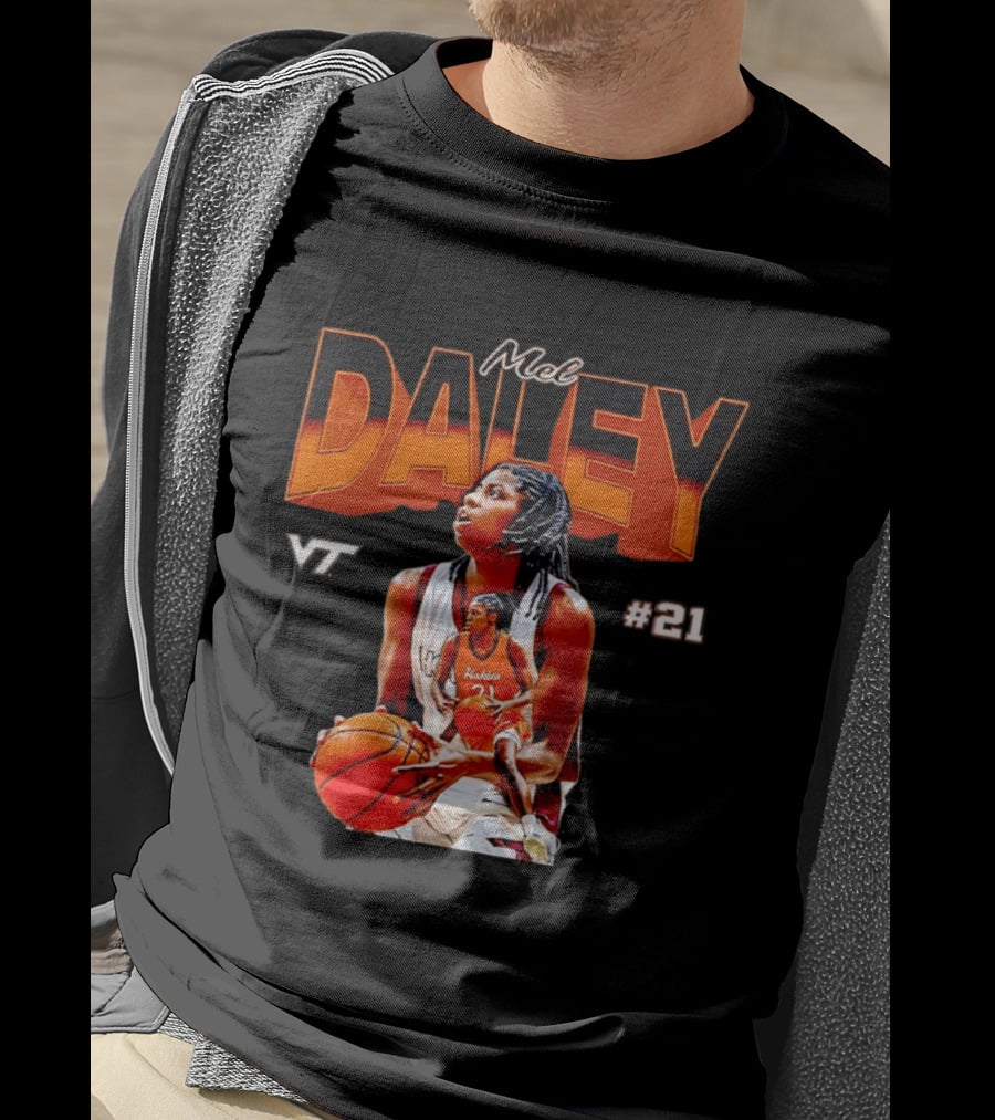Mel Daley 21 VT Hokies Women's Basketball T-Shirt