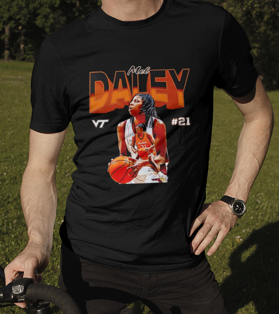 Mel Daley 21 VT Hokies Women's Basketball T-Shirt