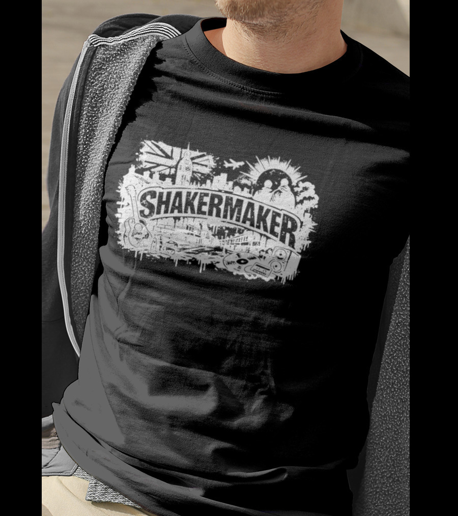 Oasis Shakermaker Union Jack Skyline T-Shirt