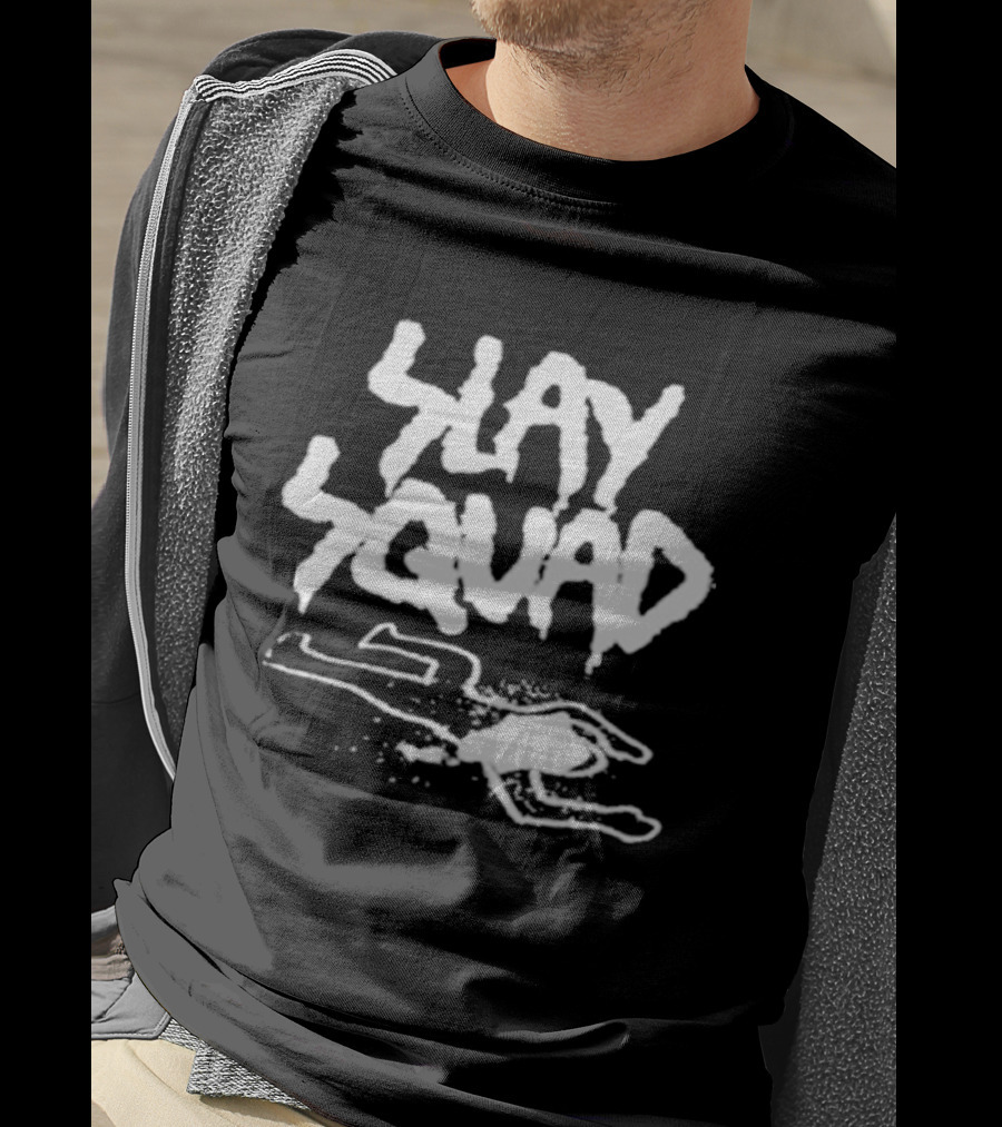 Slay Squad Do Not Cross Outline Stencil T-Shirt
