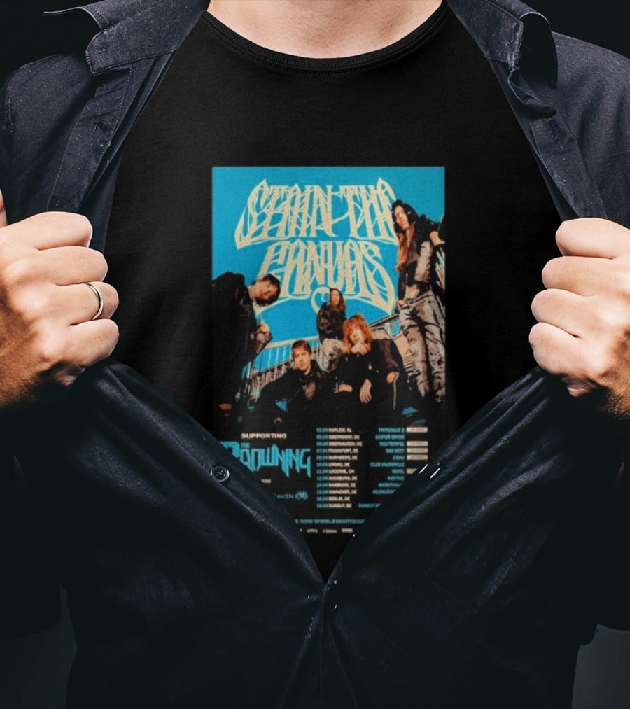 Stain The Supporting The Browning April Shows 2026 Tour With Defect And Heaven Shows Dates T-Shirt