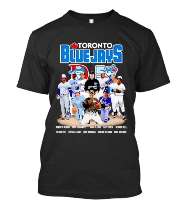 Toronto Blue Jays Alomar Fernandez Olerud Stieb Bell Carter Halladay Bautista Delgado Molitor Signatures MLB Legends T-Shirt