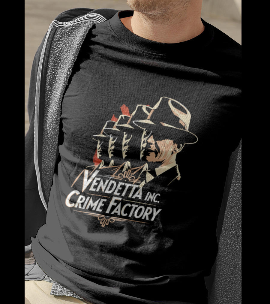 Vendetta Inc Crime Factory Classic Mafia Fedora T-Shirt