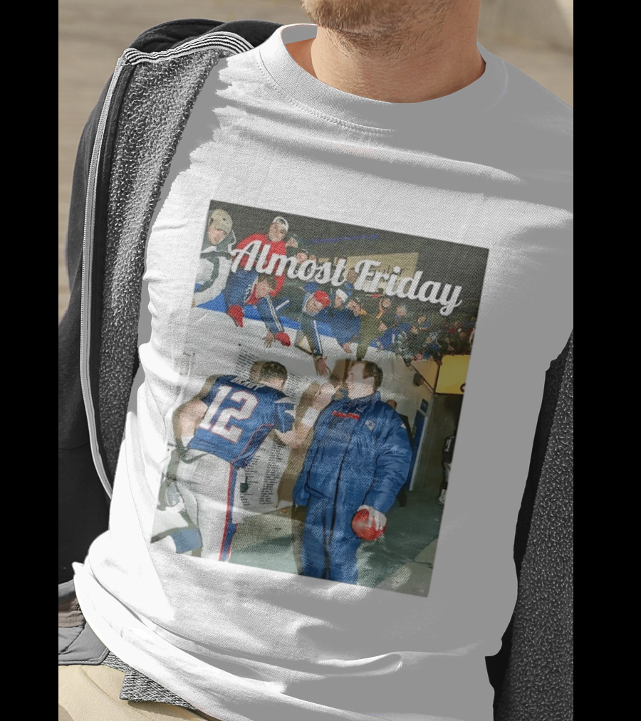 Almost Friday Bill And Tom Football Celebration Patriots 12 T-Shirt