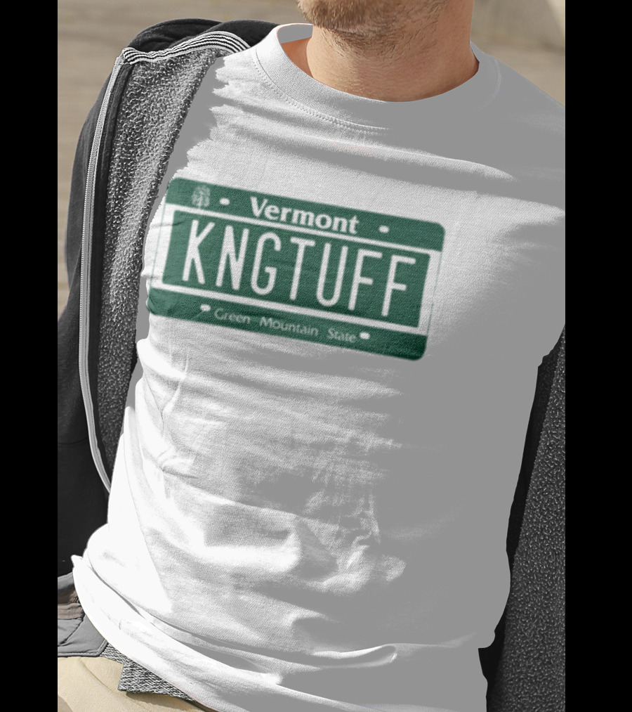 Vermont KNGTUFF License Plate T-Shirt