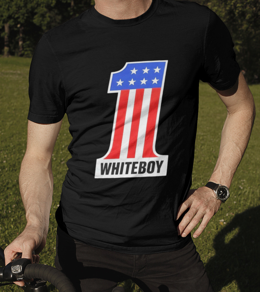 Number 1 Whiteboy Stars Stripes USA Flag T-Shirt