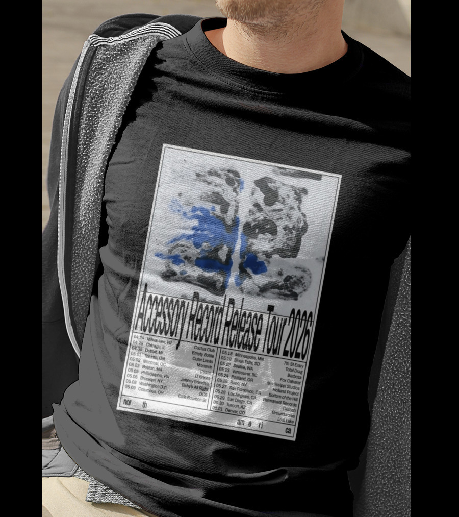 Accessory Record Release Tour 2026 North America Cactus Club Johnny Brenda's 7th St Entry Fox Cabaret Barboza Casbah T-Shirt
