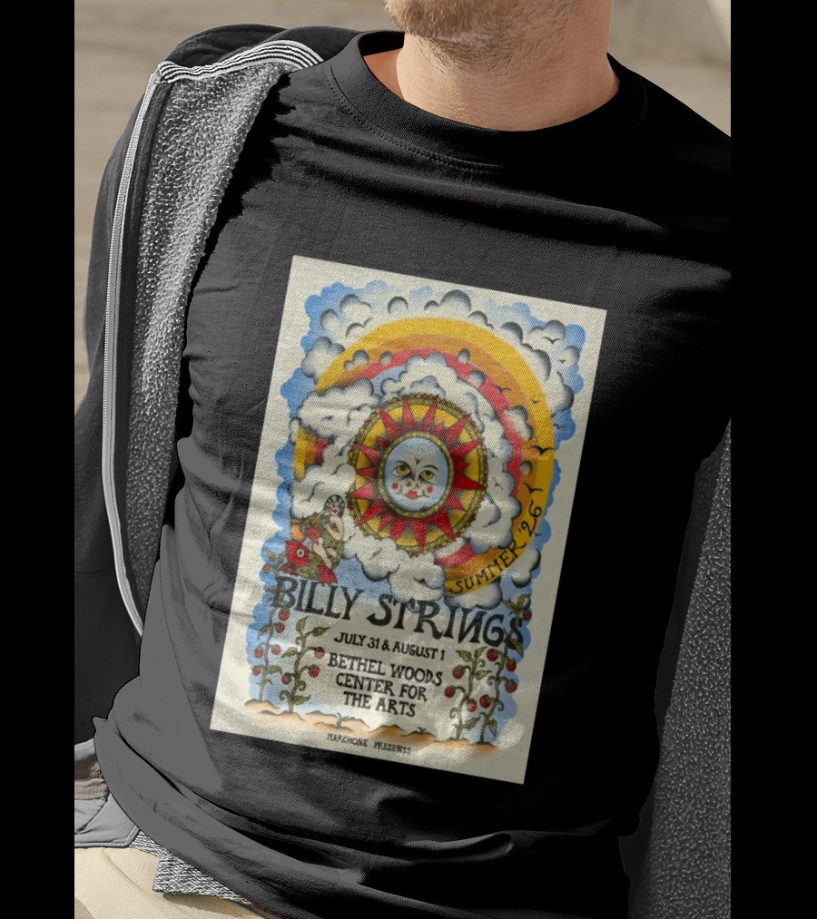 Billy Strings Summer Tour 2026 Bethel Woods Center For The Arts July 31 August 1 T-Shirt