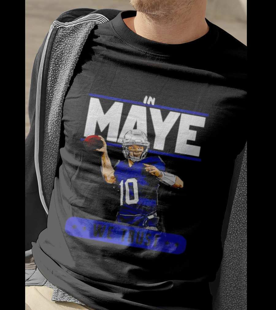 MAYE In We Trust New England Patriots Football T-Shirt