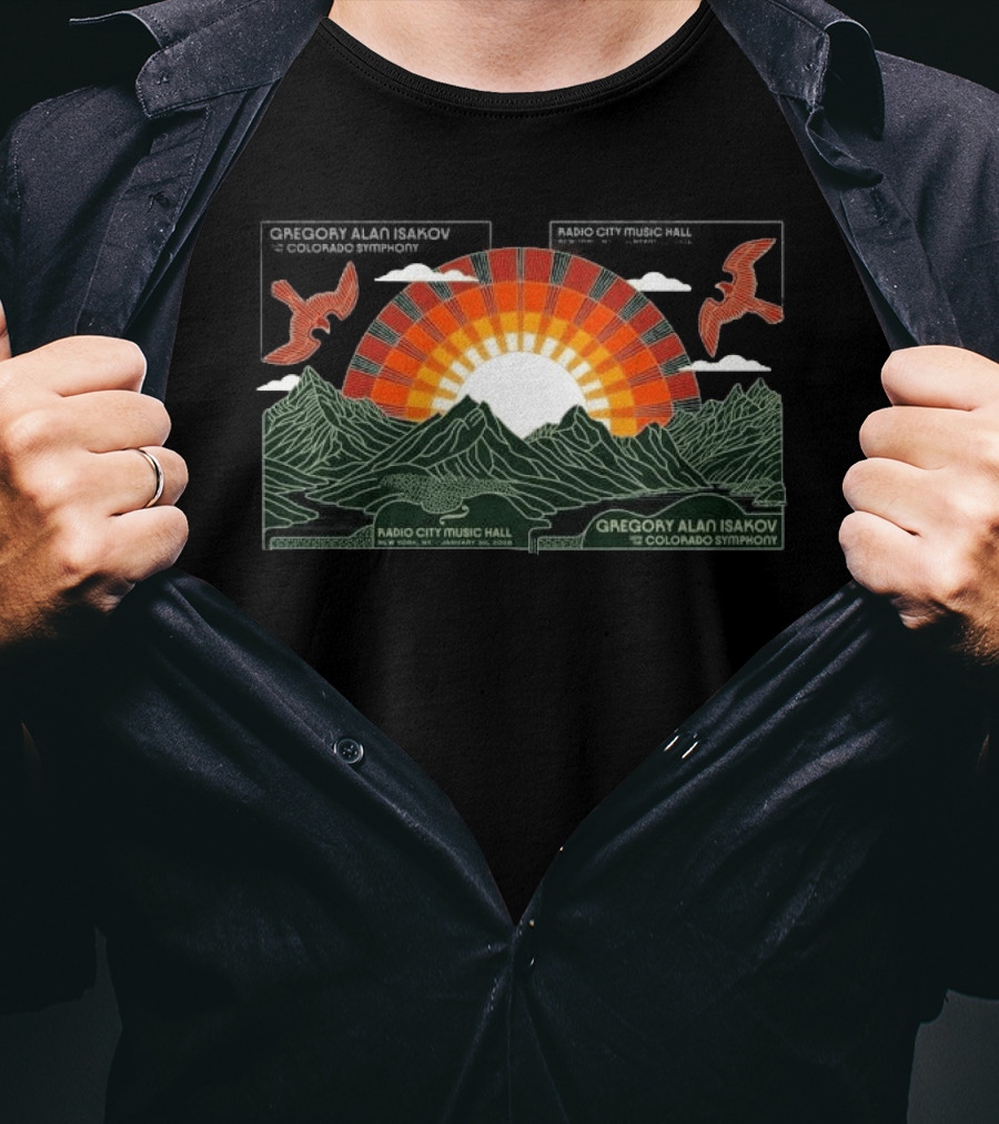 Gregory Alan Isakov Radio City Music Hall Jan 30 31 2026 New York Colorado Symphony T-Shirt