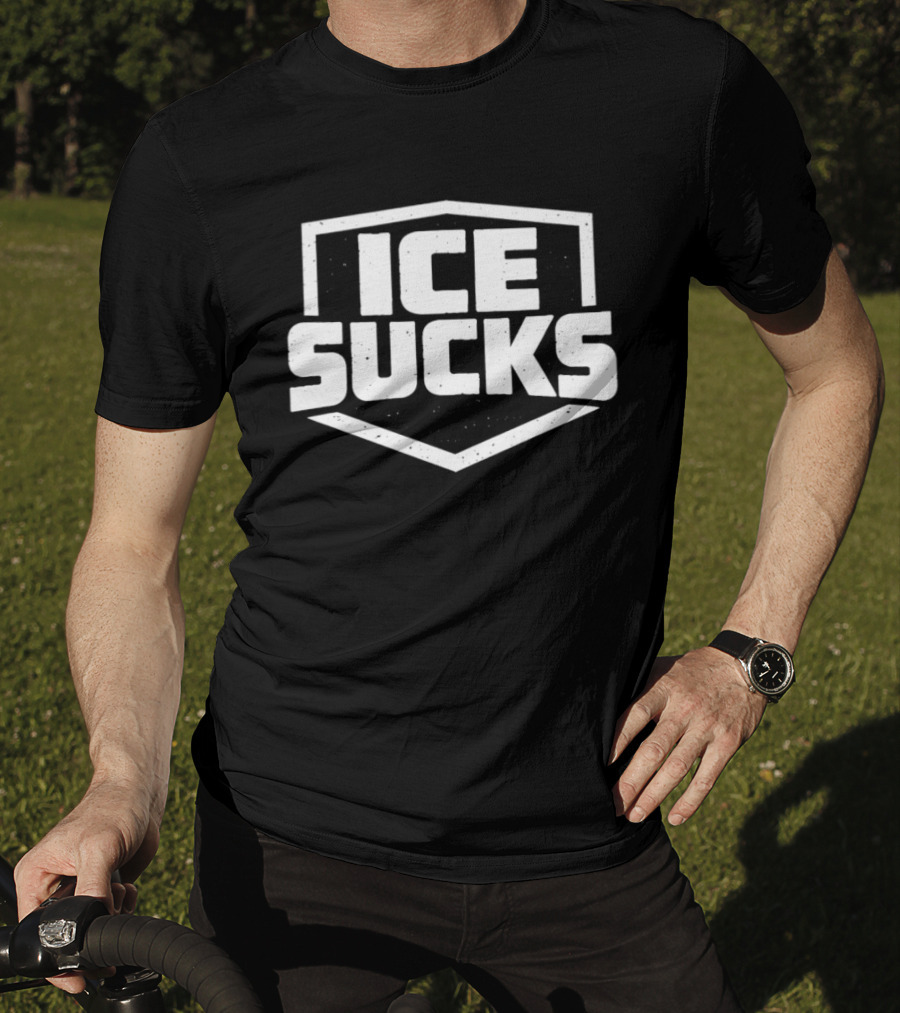 Ice Sucks Distressed Shield T-Shirt