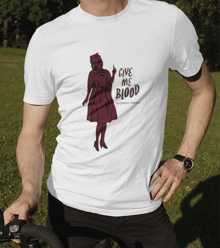 Give Me Blood Gothic Nurse Horror Halloween Costume T-Shirt