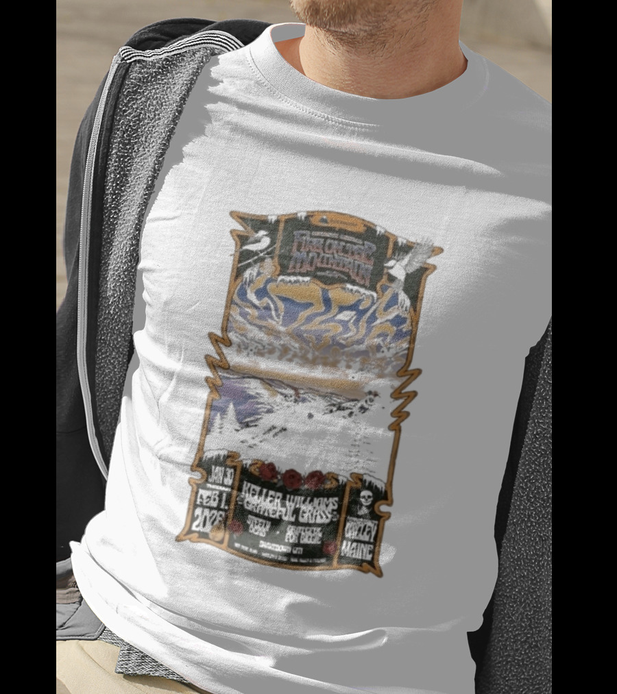 Keller Williams Grateful Grass Sugarloaf Maine Jan 30 Feb 1 2026 Jenkins Mountain T-Shirt