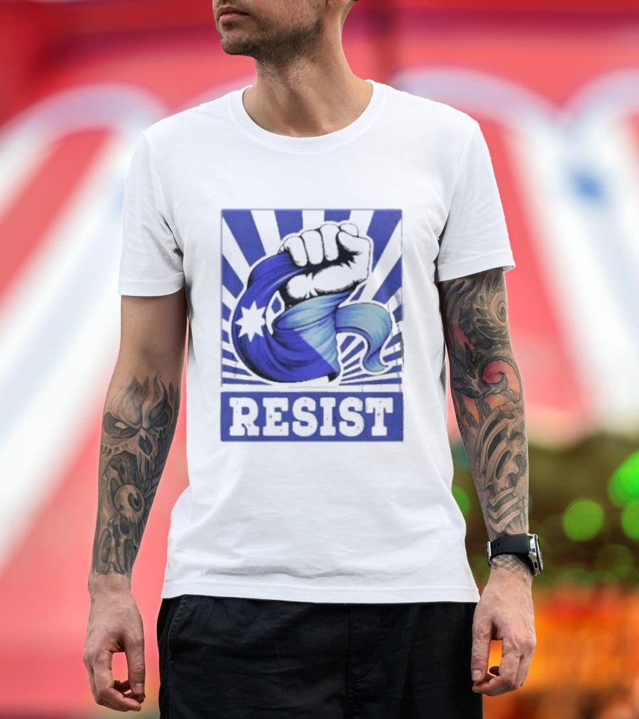 Minnesota Resist ICE Out Blue Fist Star T-Shirt