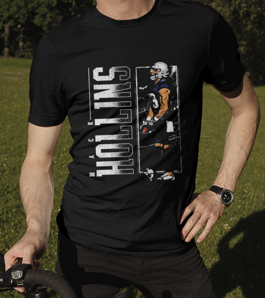 Mack Hollins New England Patriots Vertical Football Gear T-Shirt