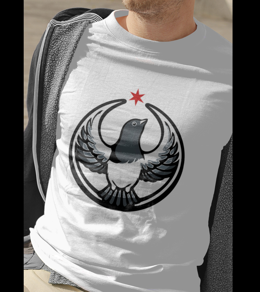 Rebel Pigeon Alliance Symbol With Star And Wings T-Shirt