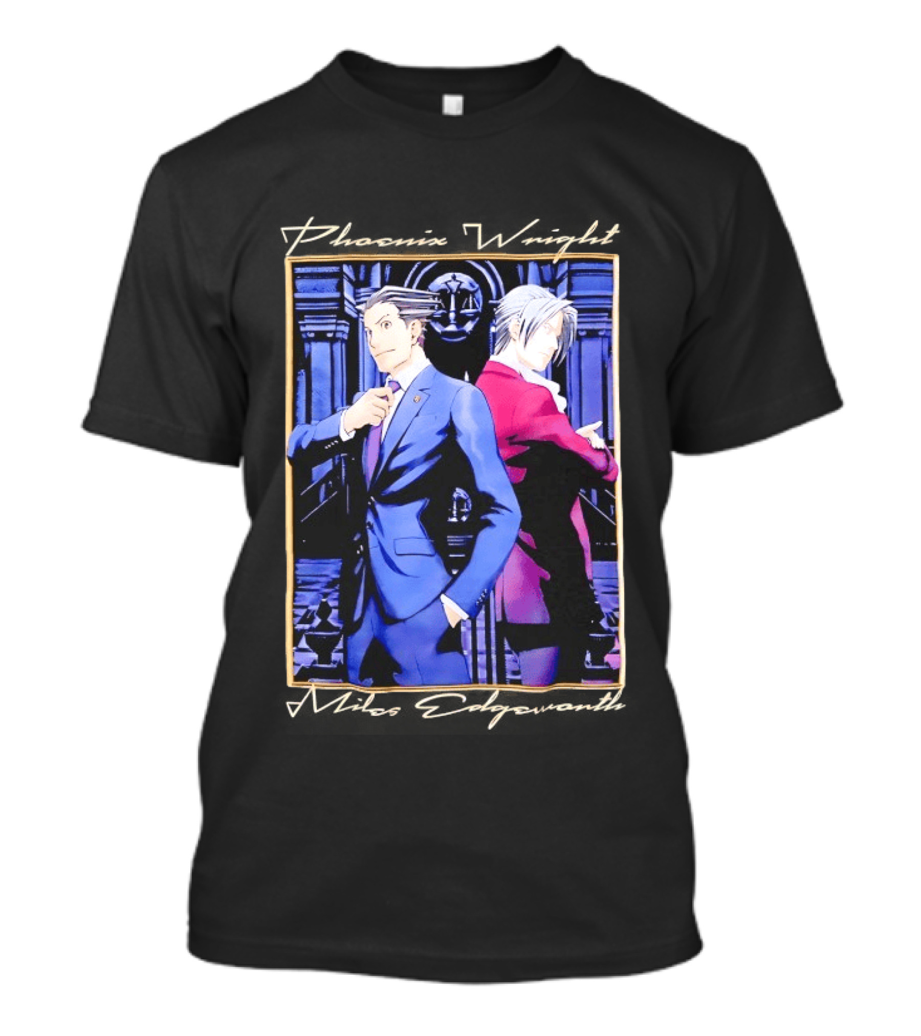 Phoenix Wright Miles Edgeworth Courtroom Showdown T-Shirt